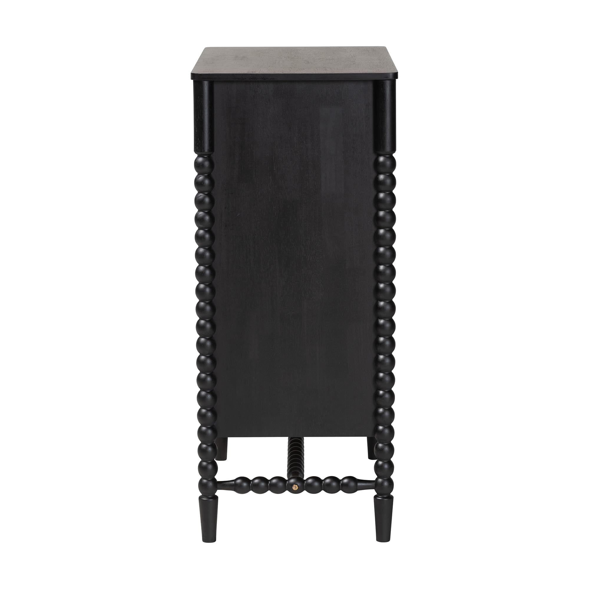 Baxton Studio Brantley Modern Farmhouse Chest, 4-Drawer, Black