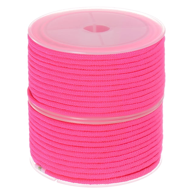 2uds Nylon Rebordear Cordón 3mm x 32.8 Pies Pulsera Anudar Cuerda, Brillante Rojo