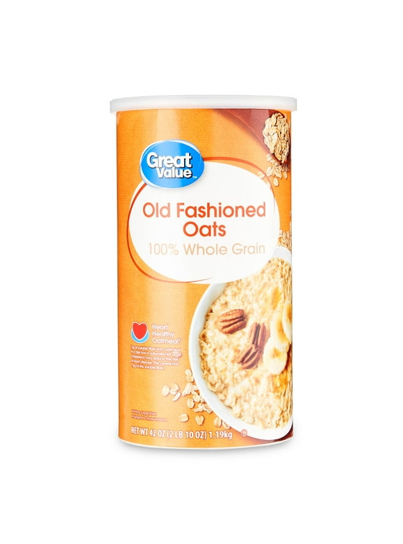 Great Value 100% Whole Grain Old Fashioned Oats, 42 oz