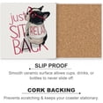 thumbnail image 6 of GZHJMY Square Drink Coasters 2 Pcs Dog in Red Glasses and Relax T Shirt Absorbent Ceramic Coffee Coasters for Drinks with Cork Base Housewarming Gift for Home Decor, 6 of 6