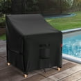 thumbnail image 5 of 2PCS Outdoor Chair Covers, GARPROVM Waterproof Patio Chair Covers, 420D 35*38*31inches Outdoor Patio Furniture Covers, Black, 5 of 9