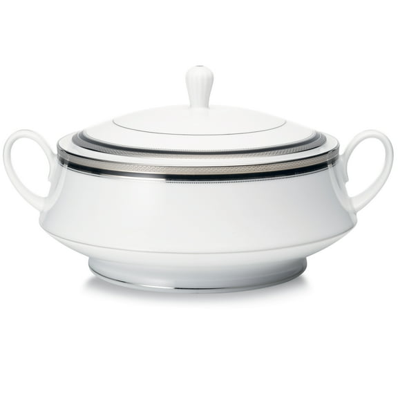 Noritake Austin Platinum Covered Vegetable Serving Bowl