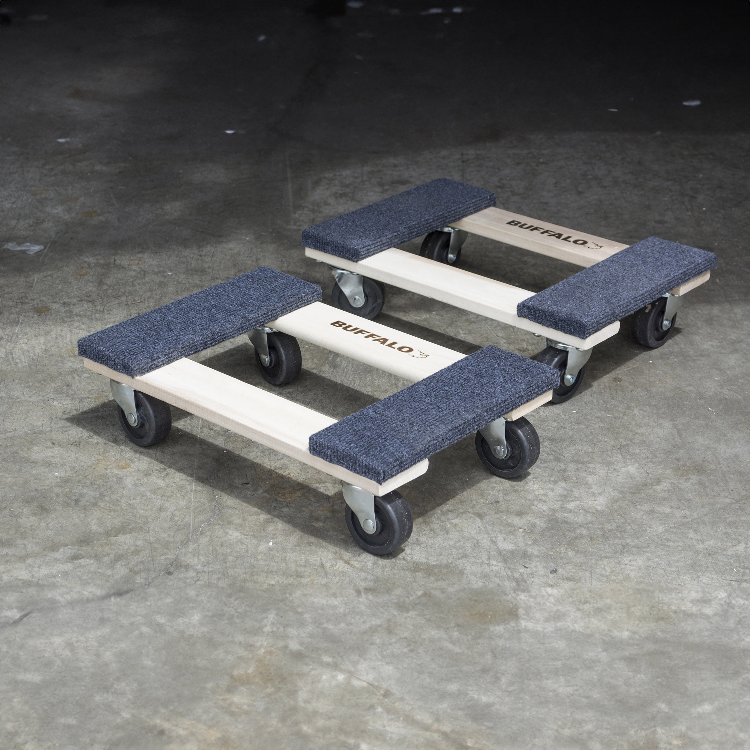 Buffalo Tools 1000lbs Compact 18-inch Wood Furniture Dolly - 2 Pack