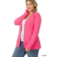 thumbnail image 3 of Zenana Women's Classic Front V-Neck Thin Snap Button Down Long Sleeve Ribbed Knit Cardigan, 3 of 4