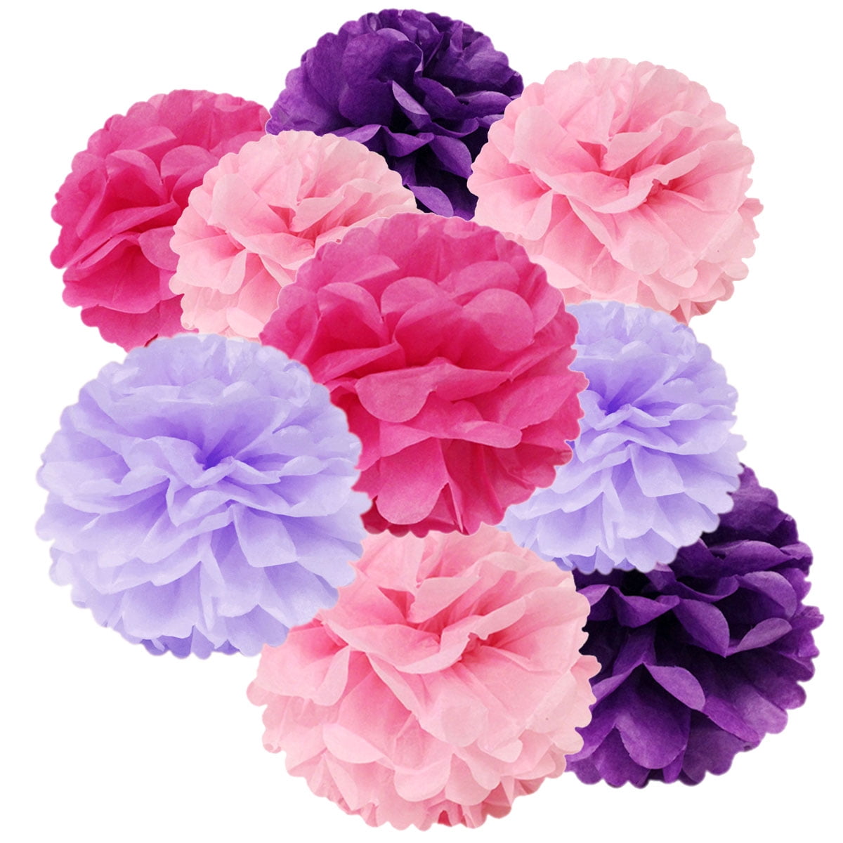 Wrapables® Set of 12 Tissue Pom Pom Party Decorations for Weddings, Birthday Parties Baby