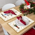 thumbnail image 5 of Christmas Placemats Set of 6, Christmas Nutcracker Table Mats Kitchen Mat for Dining Table, Washable Linen Nutcracker Dining Place Mat Table Decoration for Holiday Decor, 12 x 18inch(Christmas-02), 5 of 7