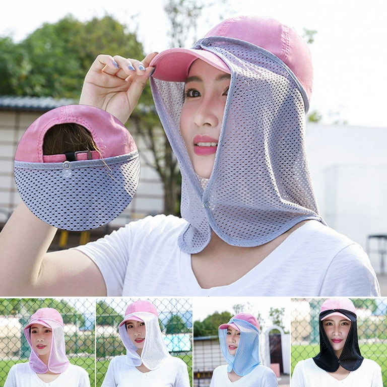 Wirlsweal Sunscreen Neck Gaiter Quick Dry Breathable Mesh Hole Button  Closure Thin Anti-UV Stretchy Sun Protection Cycling Headgear Outdoors