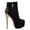 Black Gold-Suede, variant on Jodi - Women's Trendy & Sexy Rounded Toe ankle boots with side zipper and velvet inner lining featuring 6" Stiletto High Heels & 2" Platform. Handmade to perfection. Size 9.5