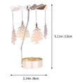 thumbnail image 3 of Assembling Rotating Candlestick Pine Shaped Pendant Candle Holder Revolving Door Windmill Candleholder Candle Windmill Party Decor (Golden), 3 of 9