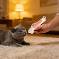 thumbnail image 1 of Dispensador de premios para gatos, comedero con cuchara, exprimidor de puré de comida, plástico de grado alimentario, pistón de varilla de empuje, verde/amarillo/gris, 9 pulgadas, uso en casa y viajes, 1 of 6