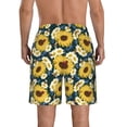 thumbnail image 3 of Naloa Sunflowers Men's Beach Shorts, Surfing shorts, Swim trunks, Quick Dry Swim Trunks for Surfing Beach Fun - Medium, 3 of 9