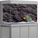 thumbnail image 2 of 1 rollo de póster de fondo para acuario con efecto 3D de piedra negra, autoadhesivo de piedra de roca HD para pecera, 2 of 5