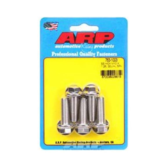ARP 763-1003 M10 x 1.25 x 30 mm Stainless Steel Hex Bolts, Pack of 5
