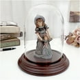 thumbnail image 2 of Plymor 4" x 5.25" Glass Display Dome Cloche (Dark Mahogany Veneer Base), 2 of 4