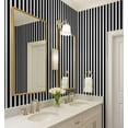 thumbnail image 4 of S4Sassy Self Adhesive Wallpaper, Black Vertical Stripes Wallpaper, Removable DIY Vinyl Wall Covering, Peel and Stick Contact Paper for Entryway Accent Wall, Easy Home Decor Solution(25"x60"), 4 of 9