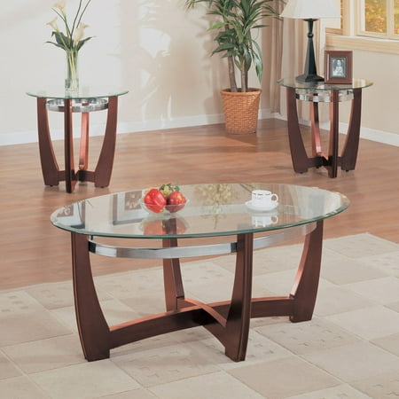 Acme Furniture Baldwin 3 Piece Walnut Coffee Table Set Acme Furniture Baldwin 3 Piece Walnut Coffee Table Set