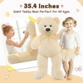 thumbnail image 3 of MaoGoLan 36" Giant Teddy Bear Soft Stuffed Animals Plush Big Bear Toy, 3 of 10