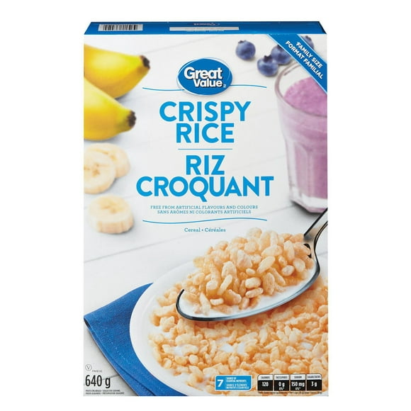 Great Value Family Size Crispy Rice, 640 g