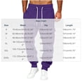 thumbnail image 3 of ersvoioy Mens Cargo Sweatpants Athletic Tapered Fit Drawstring Elastic Waist Joggers with Pockets Casual Solid Workout Running Trousers for Outdoor Purple XXL, 3 of 5