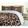 thumbnail image 5 of Ambesonne Industrial Duvet Cover Sets, Round 3D Style Art, 2-King, Dark Brown Caramel Cream, 5 of 7