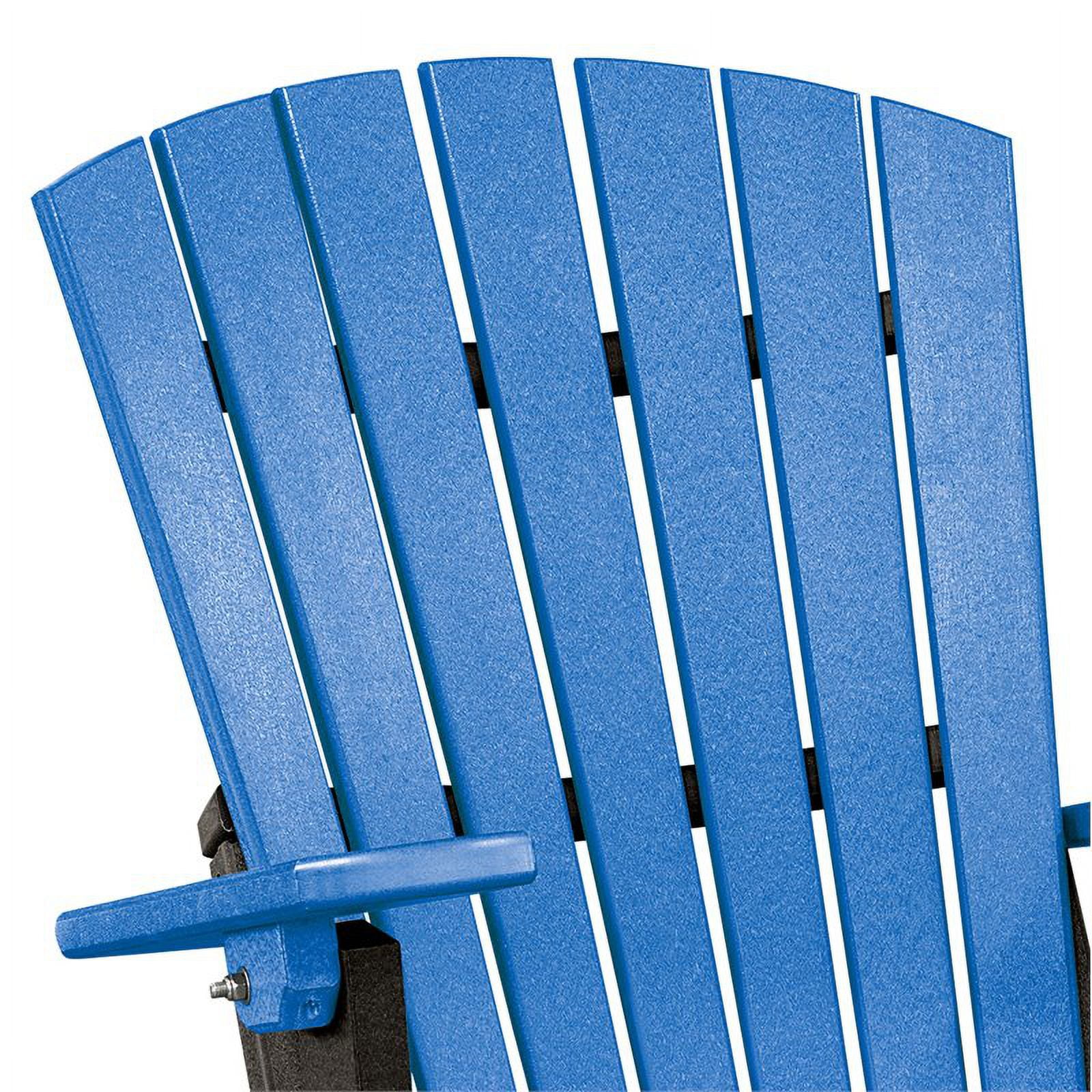 Furniture Classics Model 519BBK Fan Back Folding Adirondack Chair in Weatherwood with a White Base