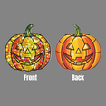 thumbnail image 3 of Lotusprinthandmade Halloween Gift Pumpkin Graphic Custom Shape Broken Glass Hologram Ornament 10in, halloween decor hologram ornament, 3 of 4