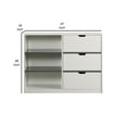 thumbnail image 5 of Benjara 47" Accent Cabinet with 3 Drawers and 3 Open Shelves- White Wood, 5 of 6