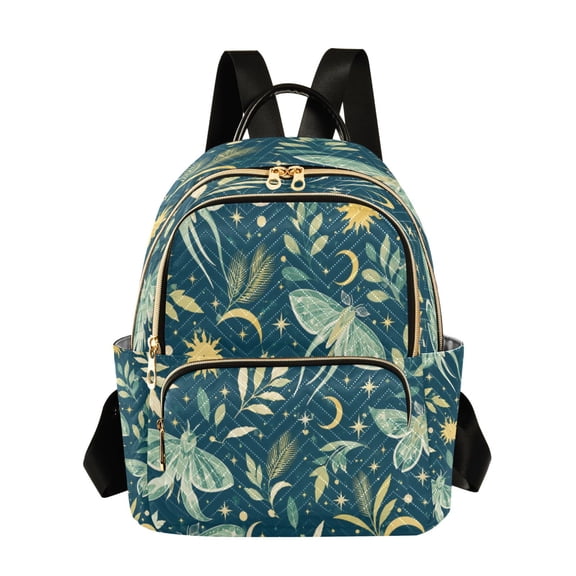 Tytddzy Fashion Backpack Purse For Women Large Shoulder Bags, Moon Butterfly Printed 8.5L