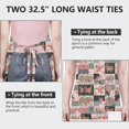 thumbnail image 6 of Pioneer Flower Floral Print Pattern Apron for Women and Men, Cotton Linen Waterproof with Pockets, Adjustable, 33x27 Inch for Kitchen, Gardening, BBQ, Salon, 6 of 6