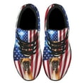 thumbnail image 2 of Boxer Christian Cross American flag US Shoes Sneakers for Women Men Black Size 12, 2 of 7