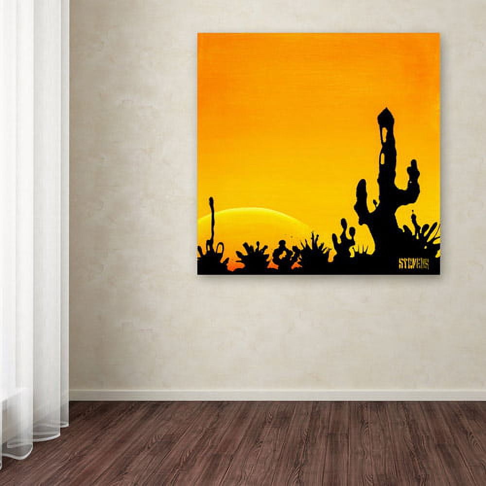 Trademark Fine Art "Saguaro Sunset" Canvas Art by Roderick Stevens