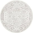 thumbnail image 1 of Unique Loom Oxford Medallion Intricate Design Rug 7' x 7' Round Cream/Gray, 1 of 1