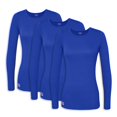 thumbnail image 1 of Sivvan Lot de 3 T-Shirts/maillots de Corps à Manches Longues Confort pour Femmes, 1 of 4
