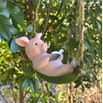 thumbnail image 6 of JoyMoreHome Animal Statue for Garden,Hanging on Tree Branch Rabbit or Pig Swing Statue Outdoor Garden Decoration, Housewarming Gift, Comes with Rope and Hook, 6 of 6