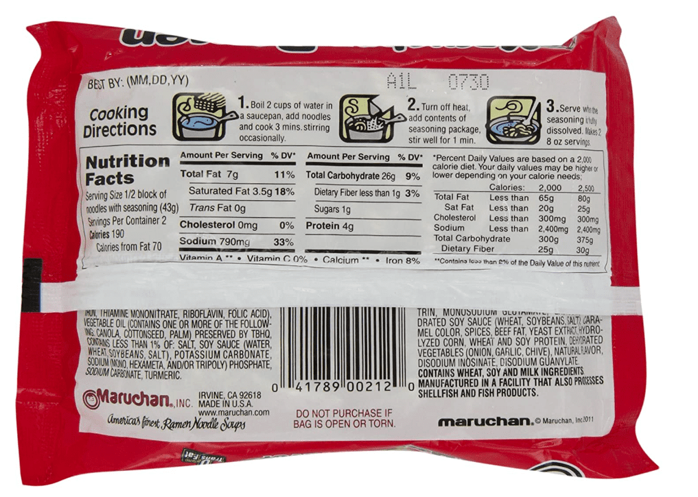 Maruchan Ramen Beef, 0.1875-Ounce Packages (Pack of 24)