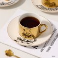 thumbnail image 4 of Coffee cup saucer, ceramic plated coffee cup set, home ceramic cup, office mug, coffee cup, milk tea cup, 4 of 4
