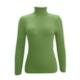 thumbnail image 6 of High Neck Turtleneck Sweater for Women – Long Sleeve Slim Fit Knitted Pullover, Soft Warm Lightweight Stretchy Casual Winter Fall Top, 6 of 7