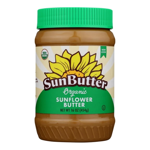 SUNBUTTER NATUR - Organic Sunflower Butter Spread - 16 Oz Case of 6