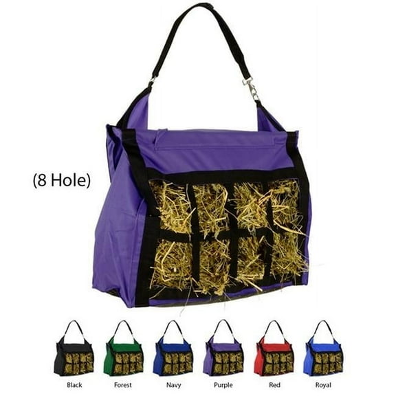 Slow Feed Hay Bag Tote - 8 Hole, Purple