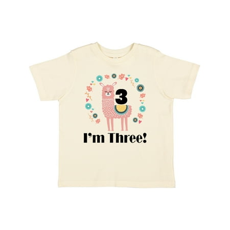 

Inktastic 3rd Birthday Llama for Girl Gift Toddler Toddler Girl T-Shirt
