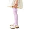 thumbnail image 6 of QSAWXQZ Girls' Knee High Socks Bow Detail Ribbed Knitting Breathable Long Socks 3-12Years, 6 of 7