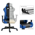 thumbnail image 3 of Gaming Chair Office Desk Chair Ergonomic Reclining Computer Chair Height Adjustable Swivel Recliner with Headrest Lumbar Support, Black Blue, 3 of 7