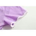 thumbnail image 6 of Xudanell Swimsuit for Girls Short Sleeve Absorbent Bathing Suit Hooded Zip Terrys Coverups Girls Bathing Suit Purple 8-9 Years, 6 of 9