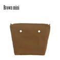 thumbnail image 1 of PU Nubuck Frosted Leather Waterproof Inner Lining Zipper Pocket for Obag Classic Mini Lining Insert for O BAG brown mini, 1 of 6