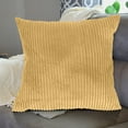 thumbnail image 6 of PONPRNGY Throw Pillow Covers Decorative 1Pc Soft Velvet Corduroy Striped Square Cushion Cover for Bench Couch Decor, 15 x 15 inch, 6 of 6