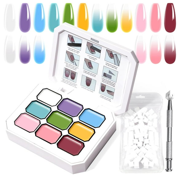 Esmalte de uñas en gel U-Shinein Gradient Painting, juego de 9 colores