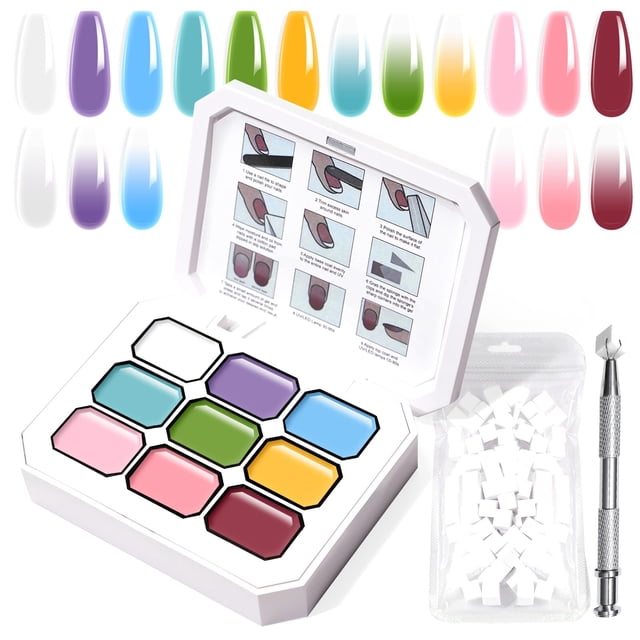 Esmalte de uñas en gel U-Shinein Gradient Painting, juego de 9 colores