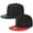 Black & BlackRed, variant on 2-pack Classic Snapback Hat Cap Hip Hop Style Flat Bill Blank Solid Color Adjustable Size Red & Red