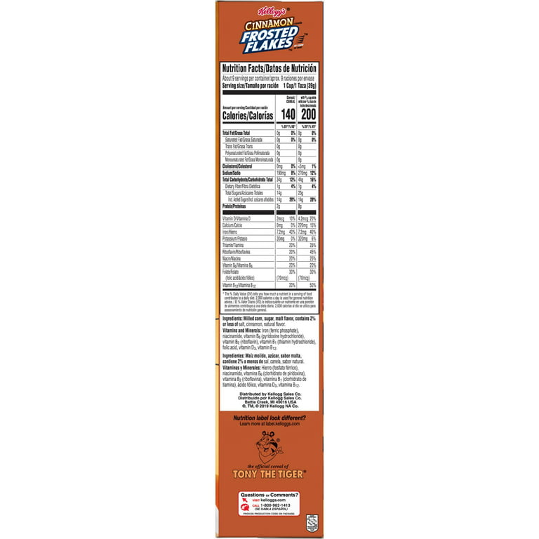 Kellogg's Frosted Flakes Breakfast Cereal Cinnamon, 13.5 oz - Gerbes Super  Markets