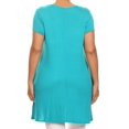 thumbnail image 3 of Women's Plus Size Side Pockets Loose Fit Short Sleeves T-Shirt Tunic Top, 3 of 4